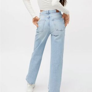 BDG urban outfitters high and wide jeans light blue